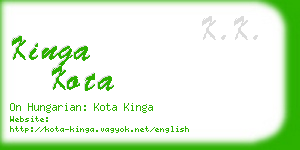 kinga kota business card